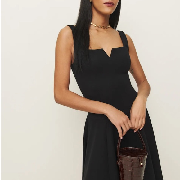 Reformation Kaylor Black Sleeveless Dress - Picture 2 of 3